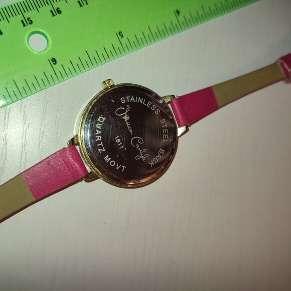 Jessica Carlyle Pink Happy Watch Smiley Heart Pineapple Quartz Stainless Steel - Picture 9 of 10